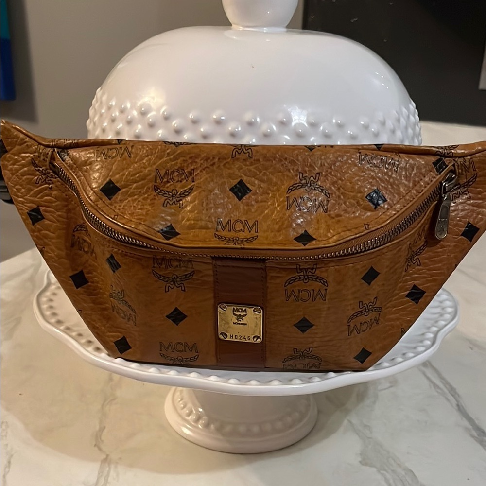 MCM Brown Monogram Bum Bag